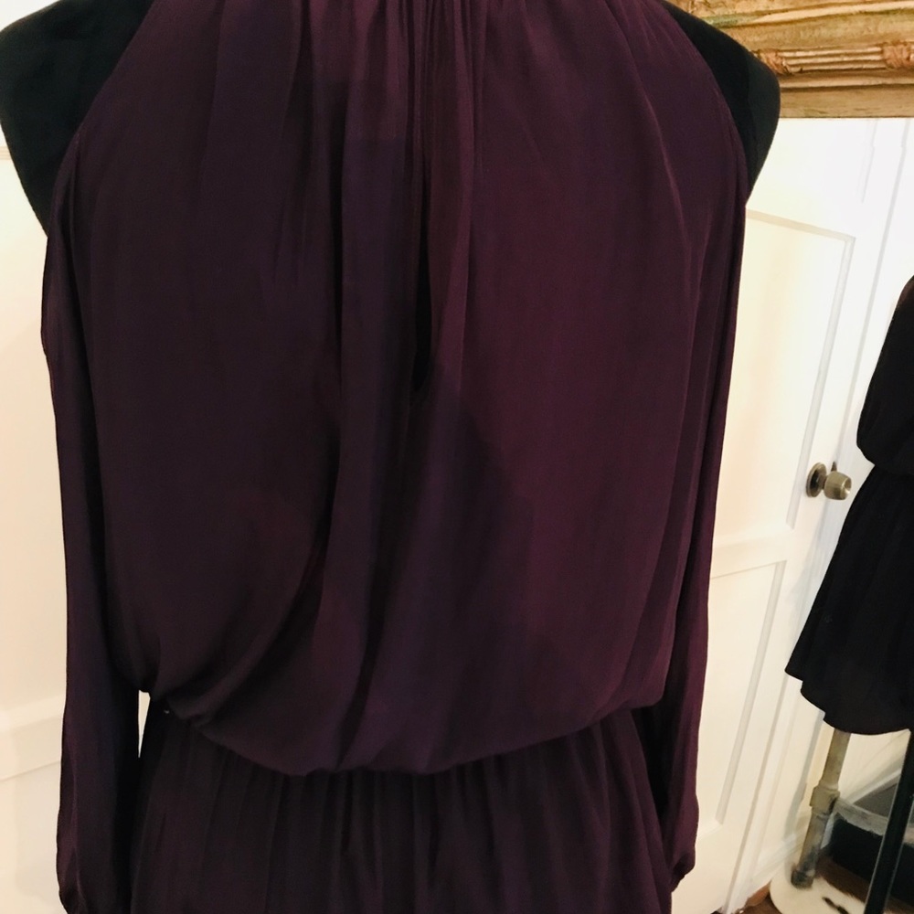 RAMY BROOK LAUREN COLD SHOULDER PURPLE BLOUSE